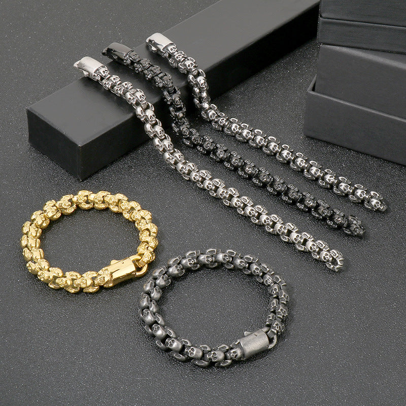 Retro Skull Personalized Stainless Steel Bracelet
