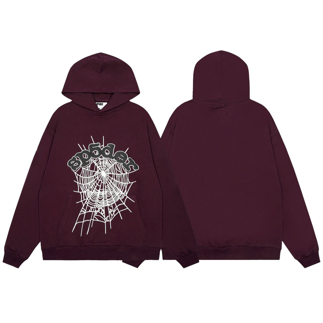 Sp5der555555 Spiderweb Foam Print Sweatshirt Set