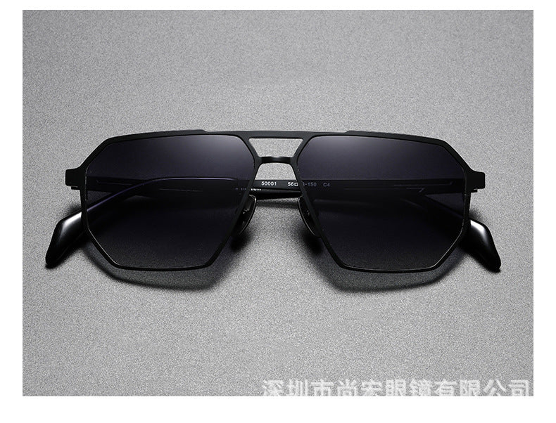 Retro Geometric Aviator Sunglasses