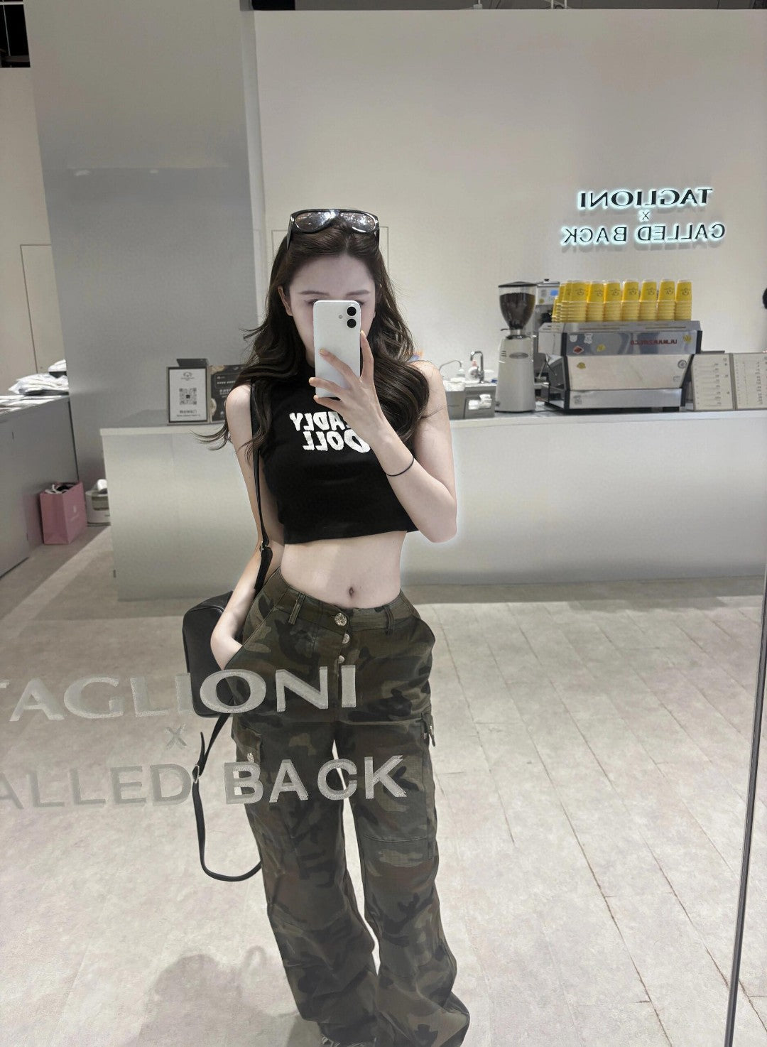 Chrome Hearts sexy tank top, retro cargo camouflage pants