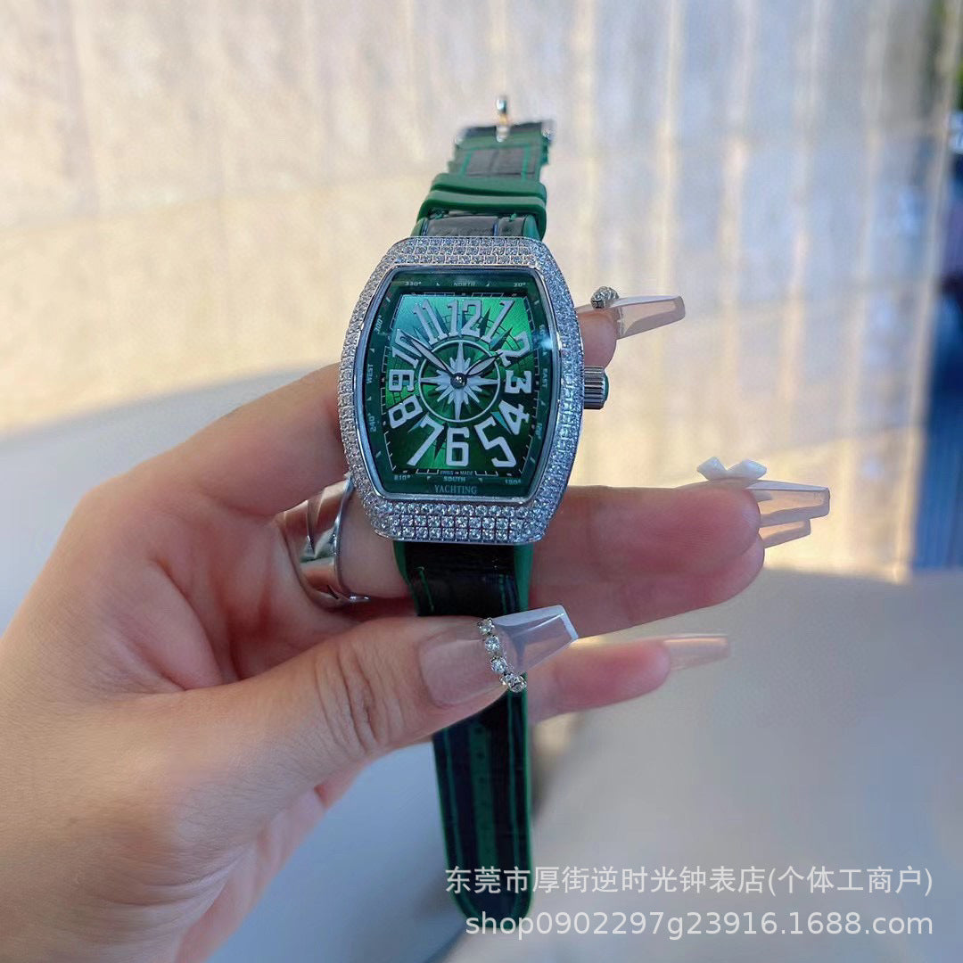 FM-Style Starry Sky Tonneau-Shaped Large-Dial Watch