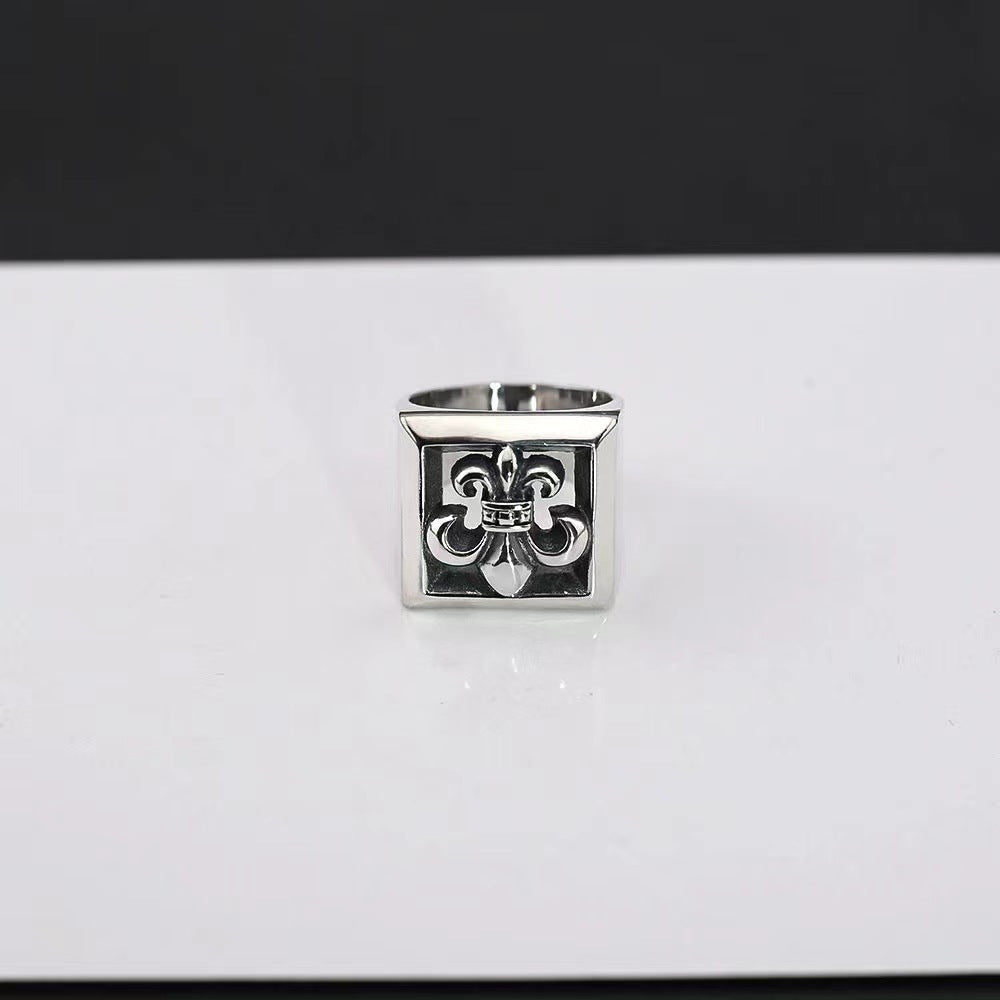 chrome hearts cross anchor square ring