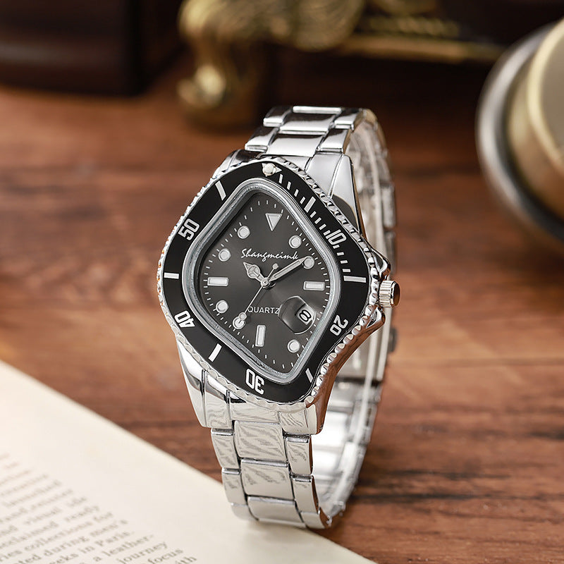 Twisted Submariner Alloy Steel Strap Quartz Watch