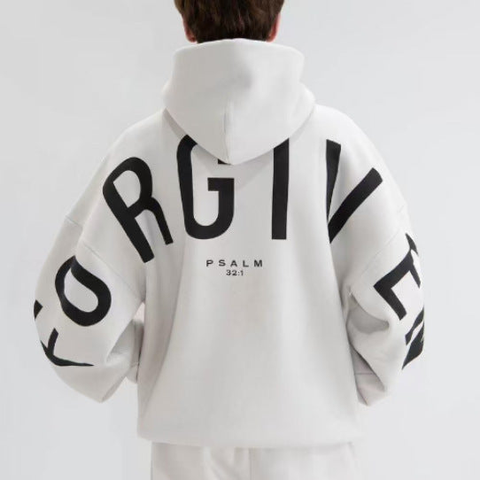 wyo newyork letter print hoodie, loose fit, oversized hoodie