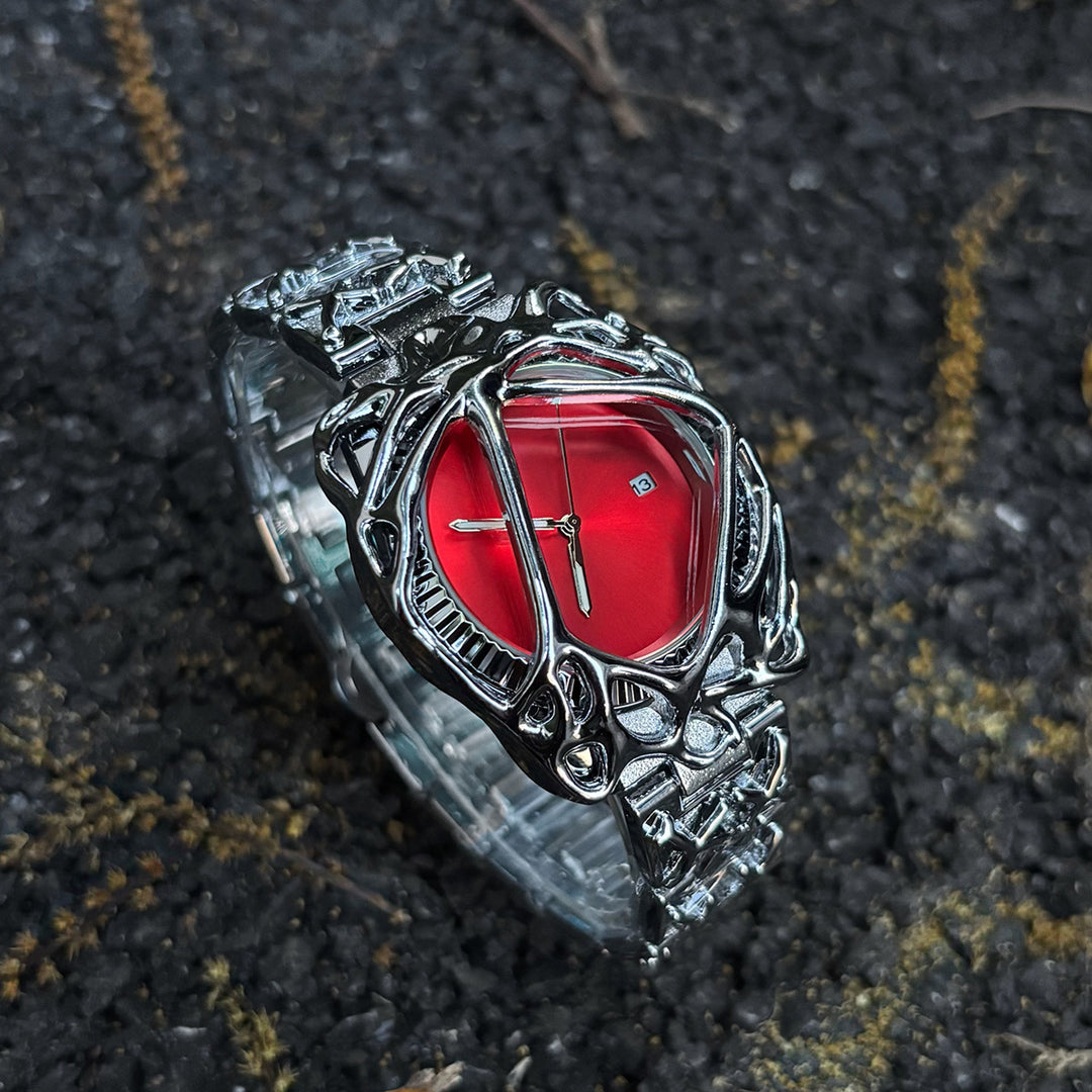 Y2K Spiderweb Alabaster Water-Resistant Wristwatch
