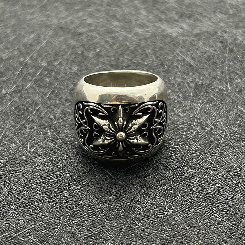 chromen harten wijnstok hexagram ringen