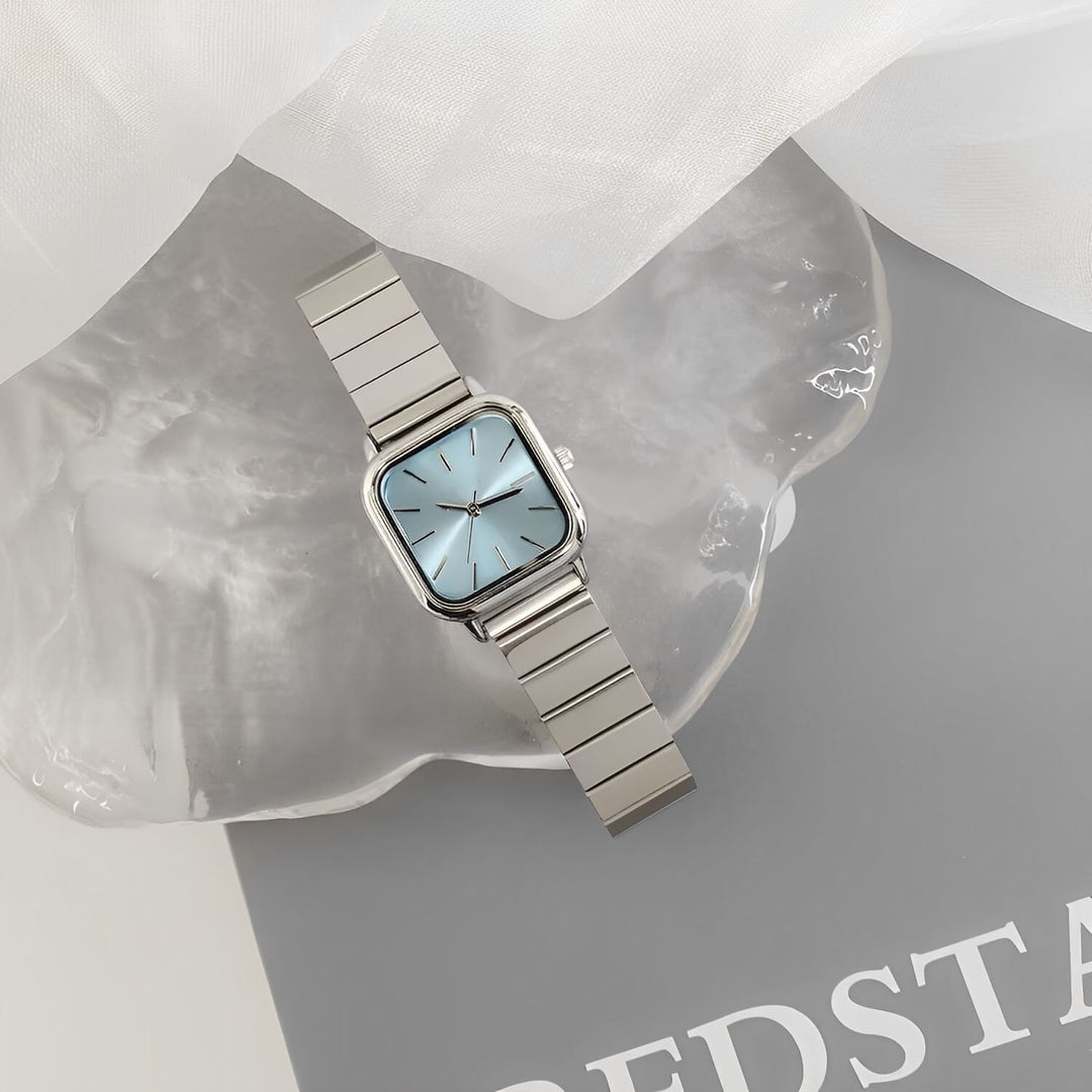 Simple student bamboo-joint steel band quartz watch