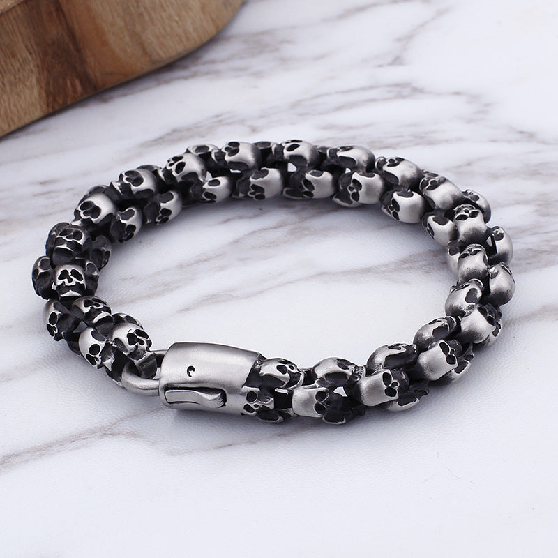 Retro Skull Personalized Stainless Steel Bracelet