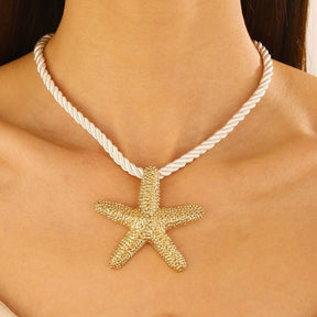 starfish necklace beach summer holiday earrings necklace
