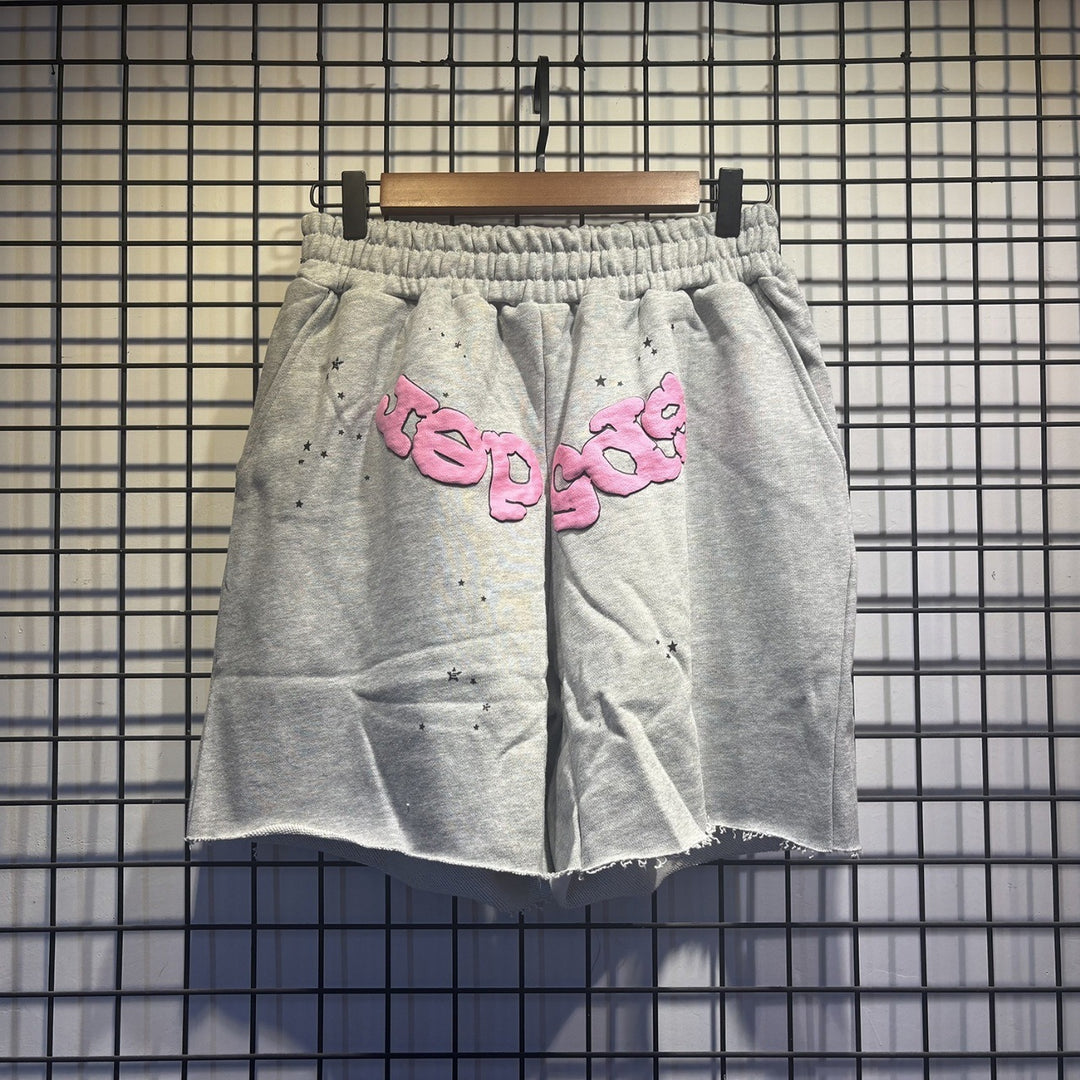 Sp5der Foam Letter 555 Shorts Sweatpants