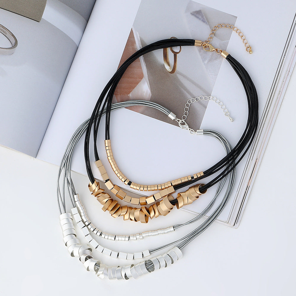 thnic Multi-Layer Clavicle Necklace