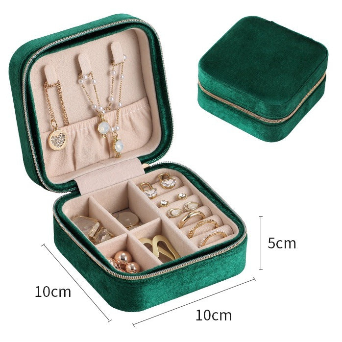 Italian velvet jewelry organiser box