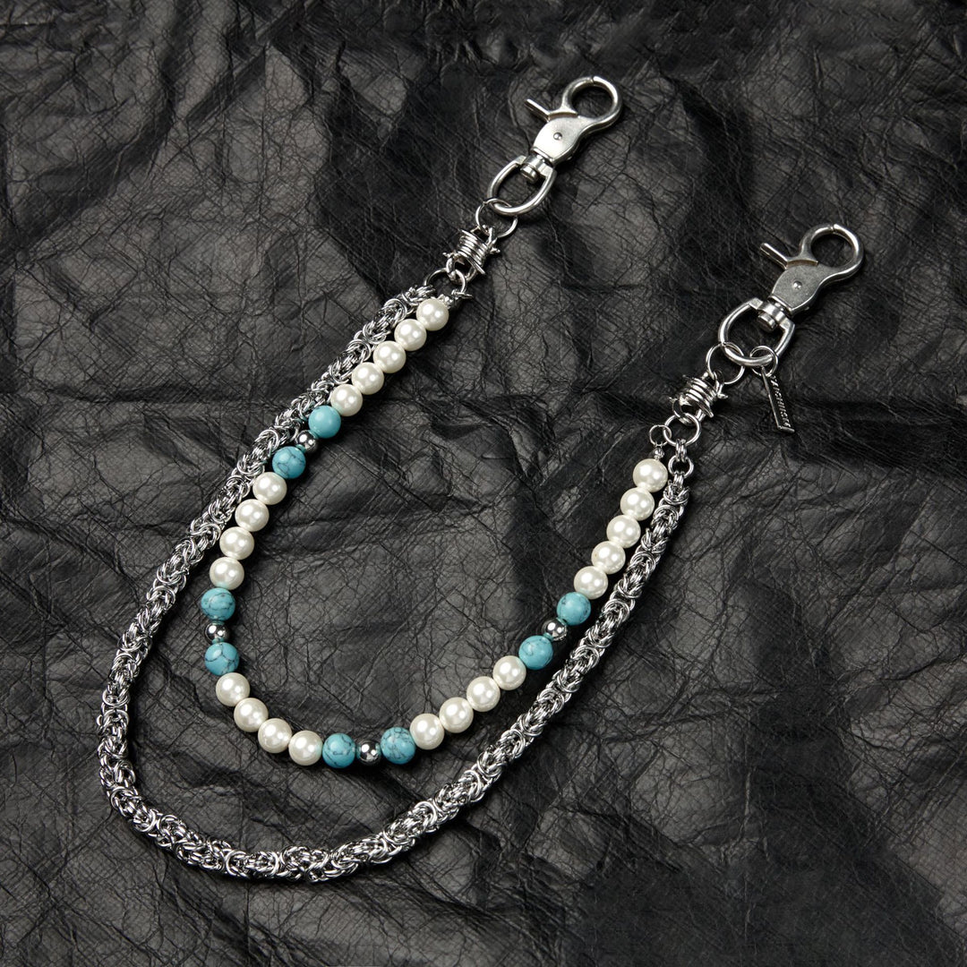 Pearl & Turquoise Jeans Chain