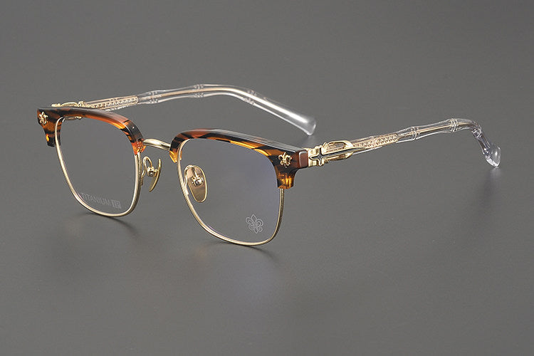 Chrome Hearts Hand-Engraved Vintage Browline Eyeglasses