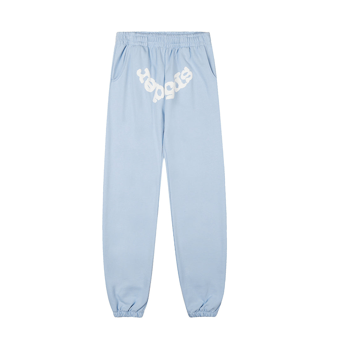 Sp5der patterned beaded 555555 hoodie and trousers