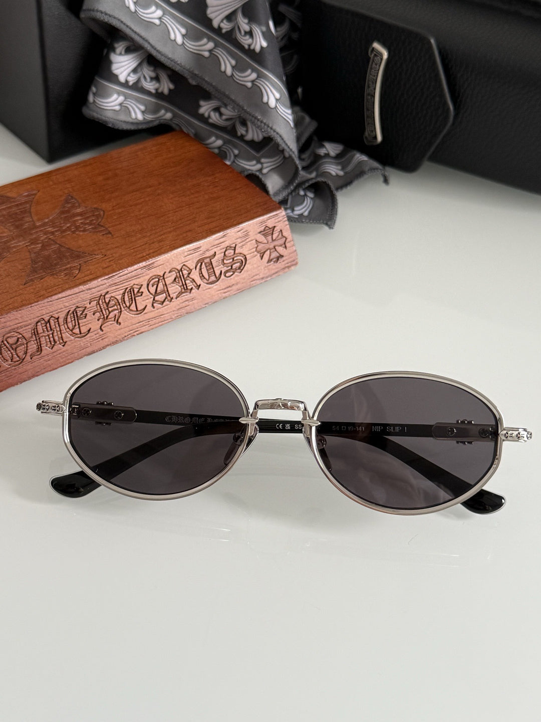 Chrome Hearts Oval Small Frame Futuristic Sunglasses