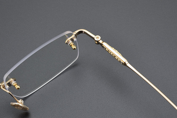 Chrome Hearts Engraved Rimless Frames
