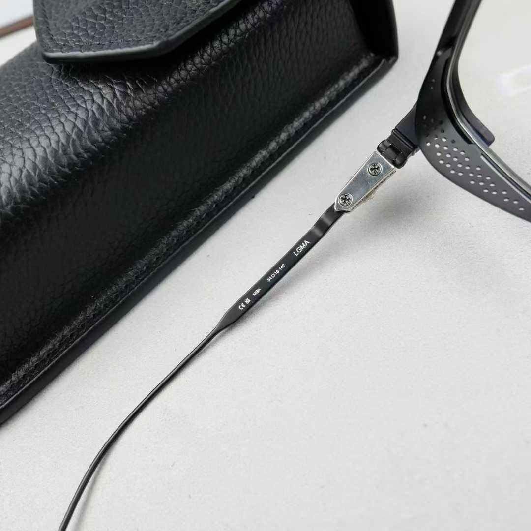 Chrome Hearts thick rimmed hollow out glasses with gold colored legs