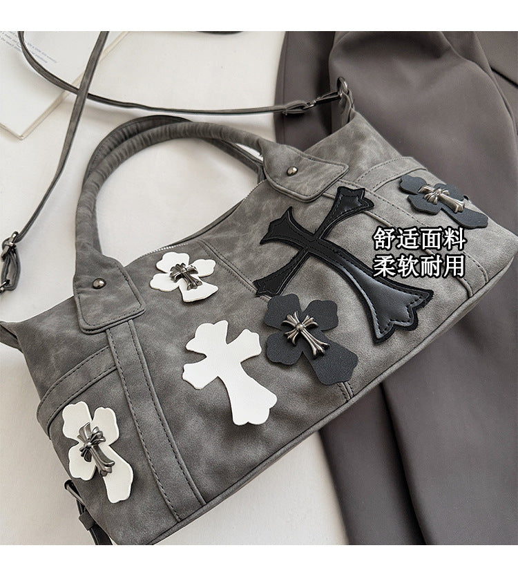 Chrome Hearts grey Patchwork Travel Bag
