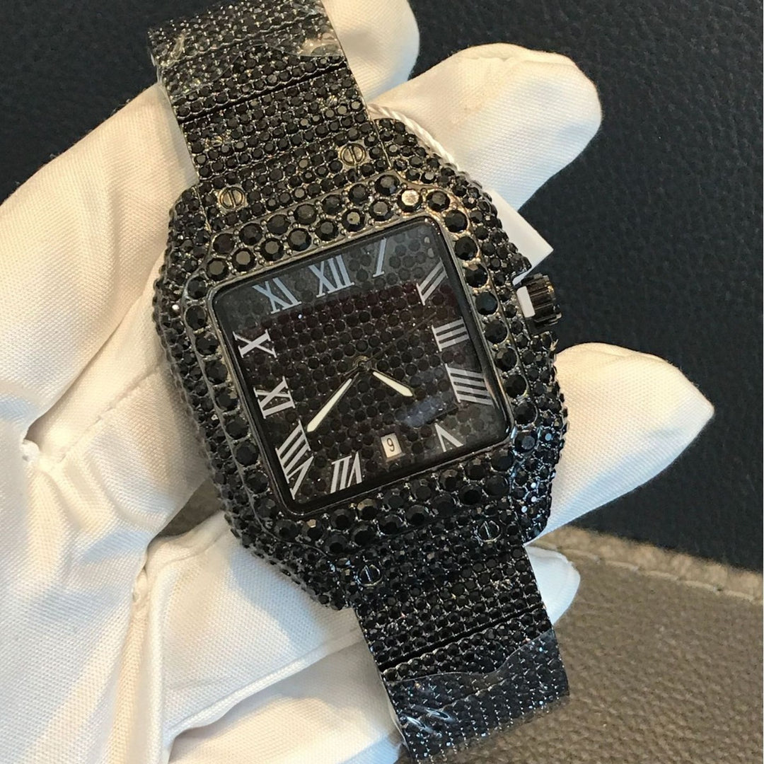 Hip hop full diamond men's watch