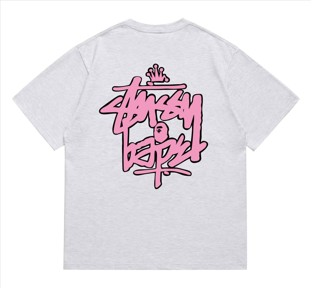 BAPE loose fit short-sleeved letter print t-shirt