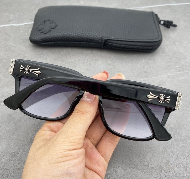 Chrome Hearts OFFICER Cross-decorated Sunglasses