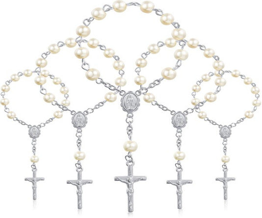 rosary love angel wings bracelet