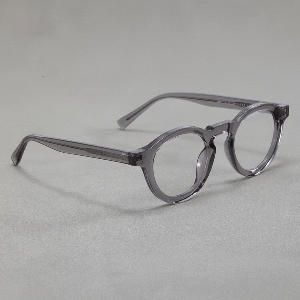 High-end round glasses with studded details