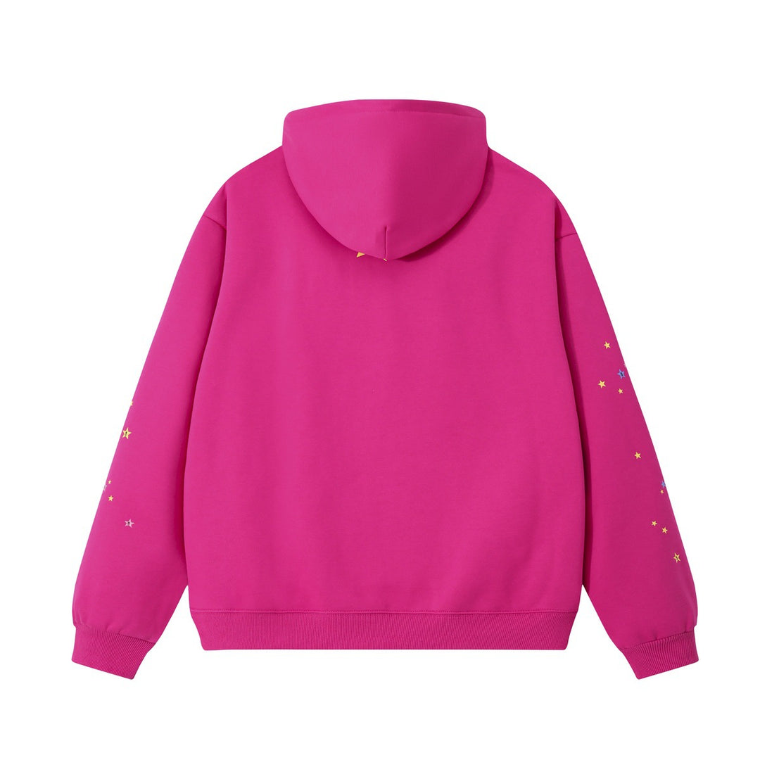 Sp5der foam letter 555 hoodie Pink Casual pants