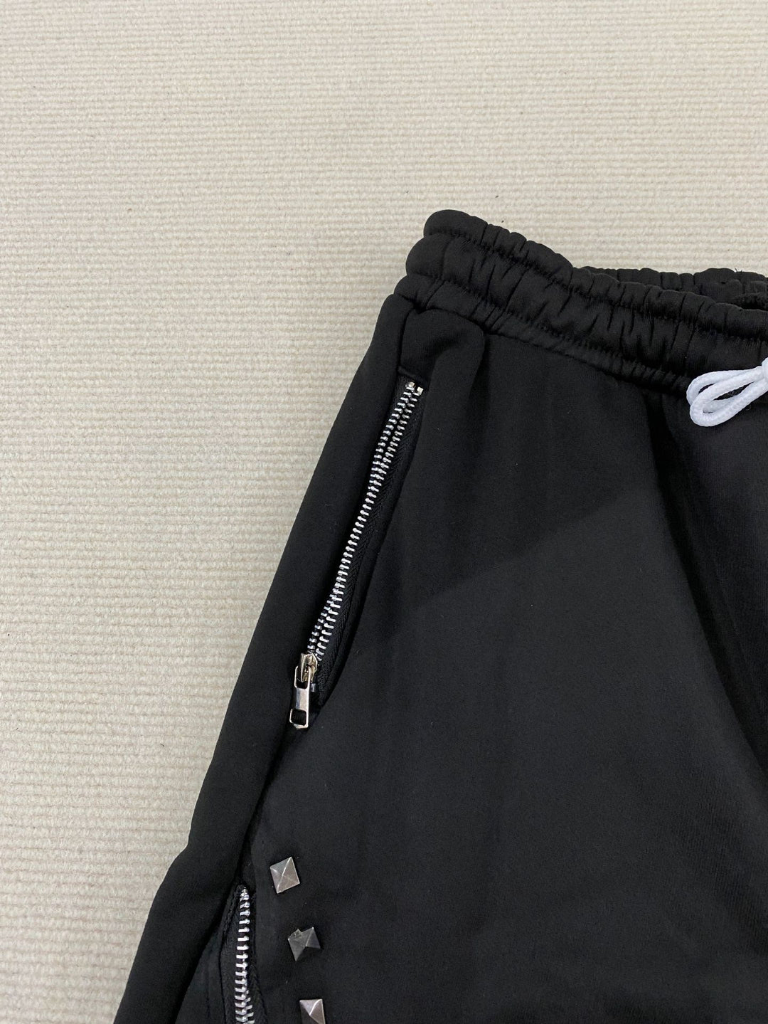 Heavy-duty Knitted Zipper Street Style Trousers