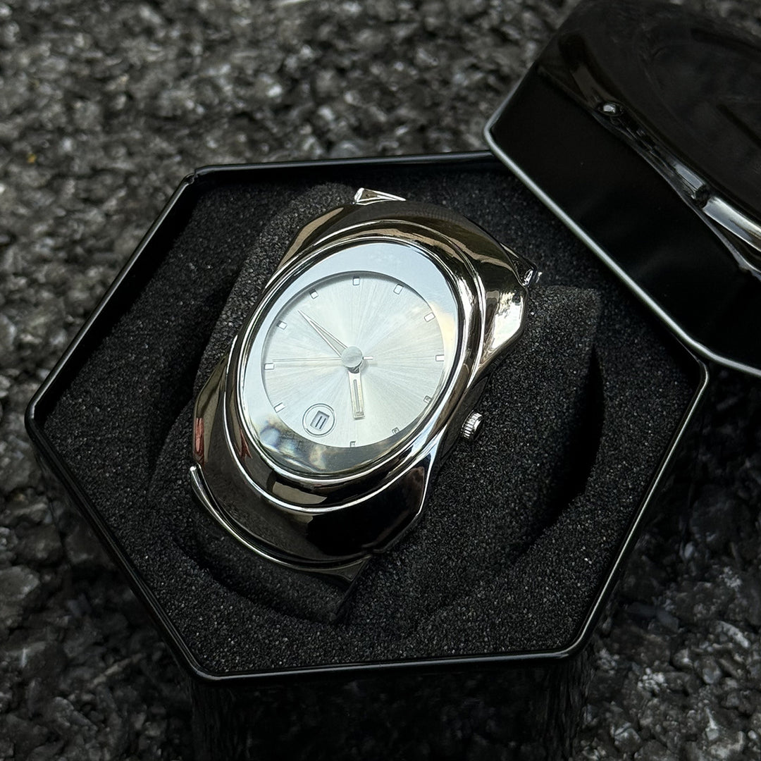 Y2K Retro-Futuristic Watch with Sunray Dial