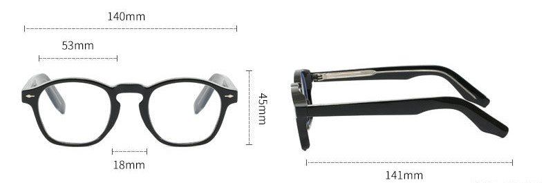 Propionic acid insert round frame sunglasses