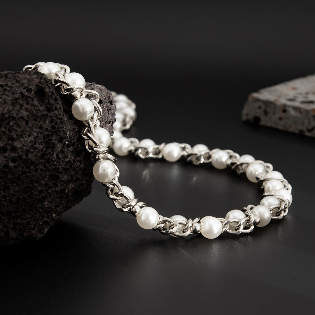 Hip-Hop Pearl-Wrapped Trouser Chain