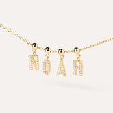 Letter full diamond DIY necklace clavicle chain