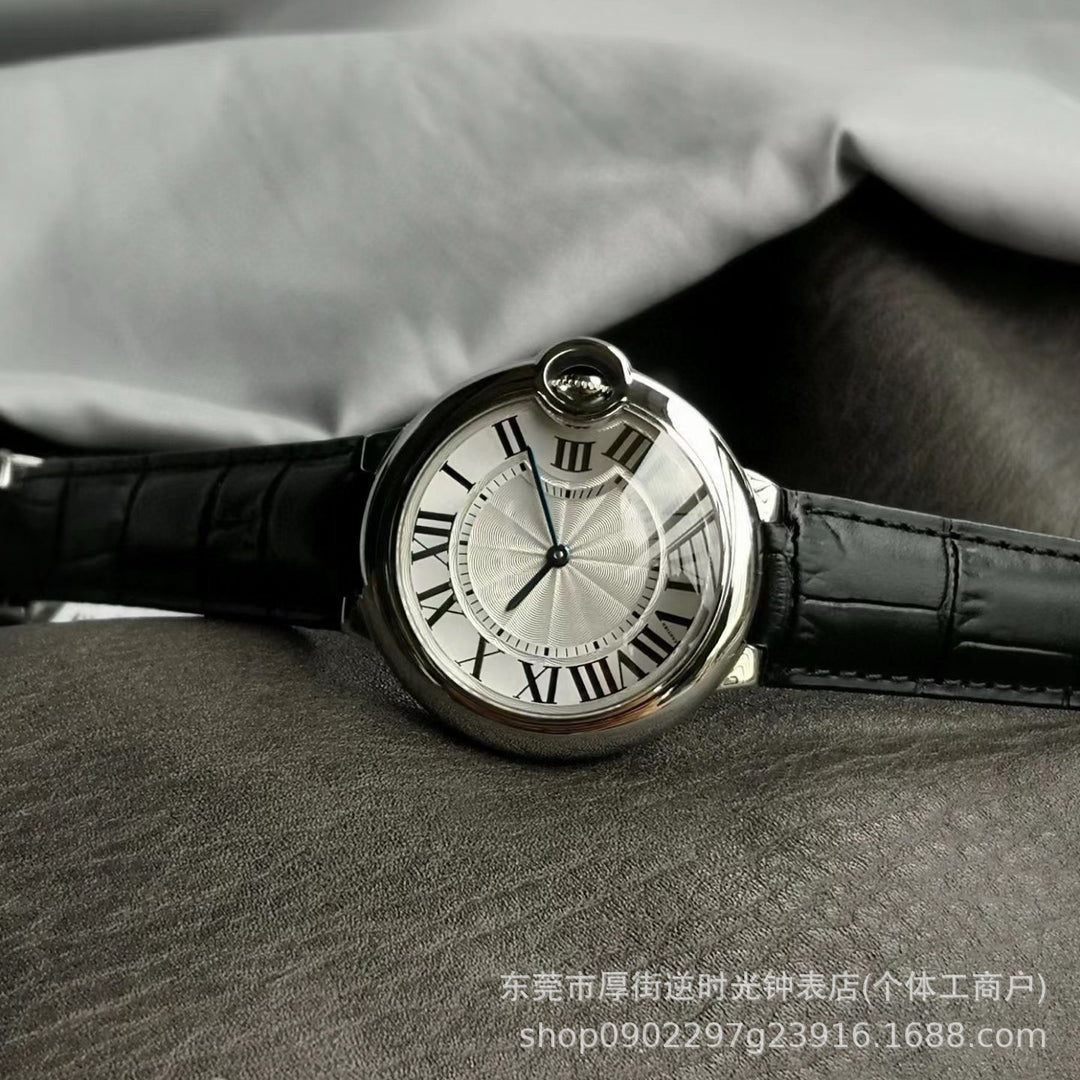 Fisheye Blue Balloon-Style Fashion Watch with Steel Band