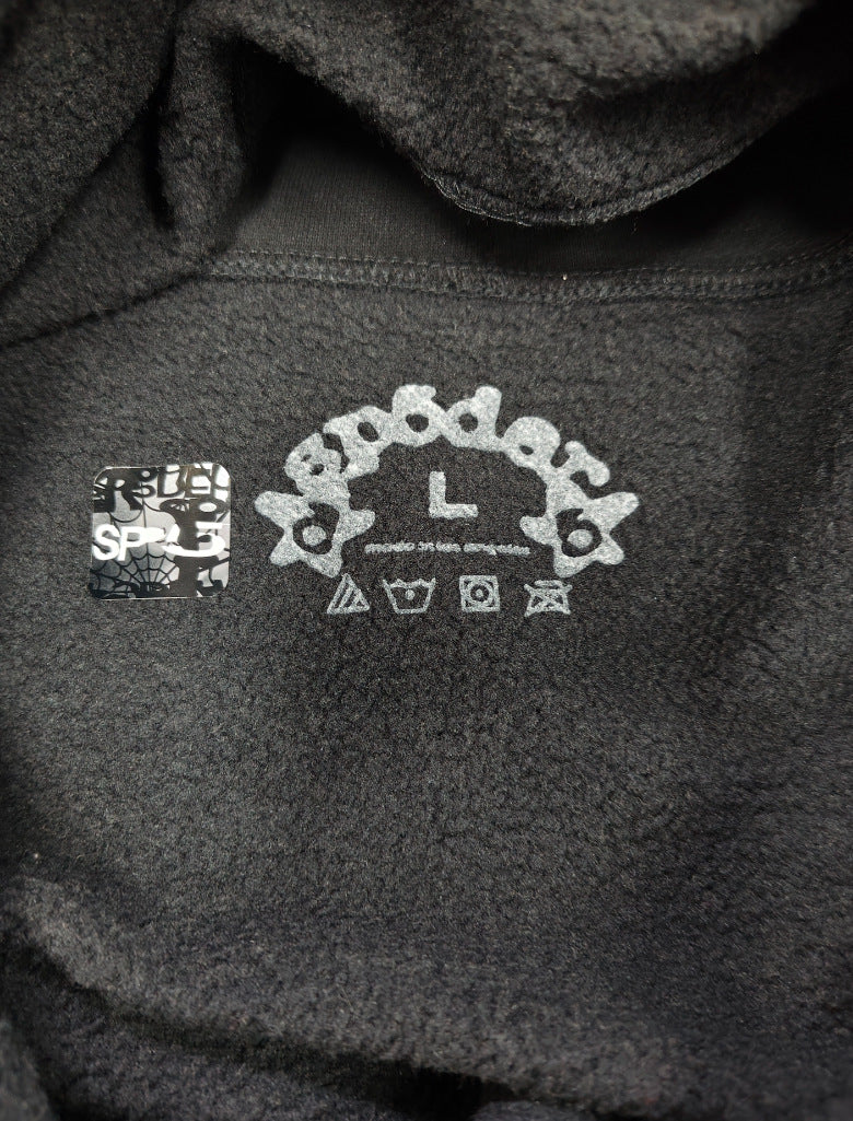 Sp5der Foam Print Spider Thick Fleece Hoodie