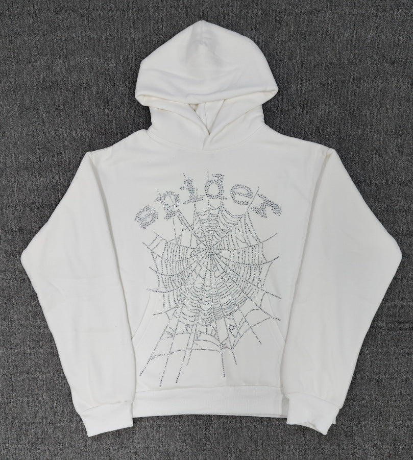 Sp5der Foam Print Spider Thick Fleece Hoodie