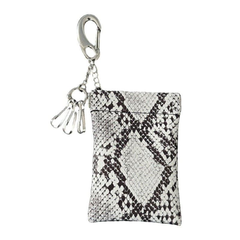 White Python Waist Coin Purse, Card Holder, Keychain