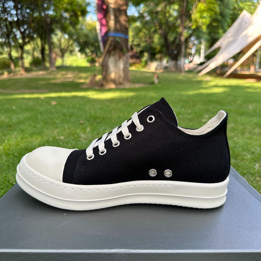 Low-Top Men's Shoes Casual Thick-Soled Canvas Sneakers
