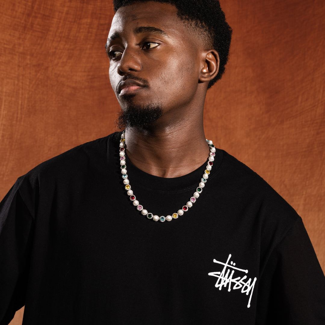 Creative multicolored pearl necklace