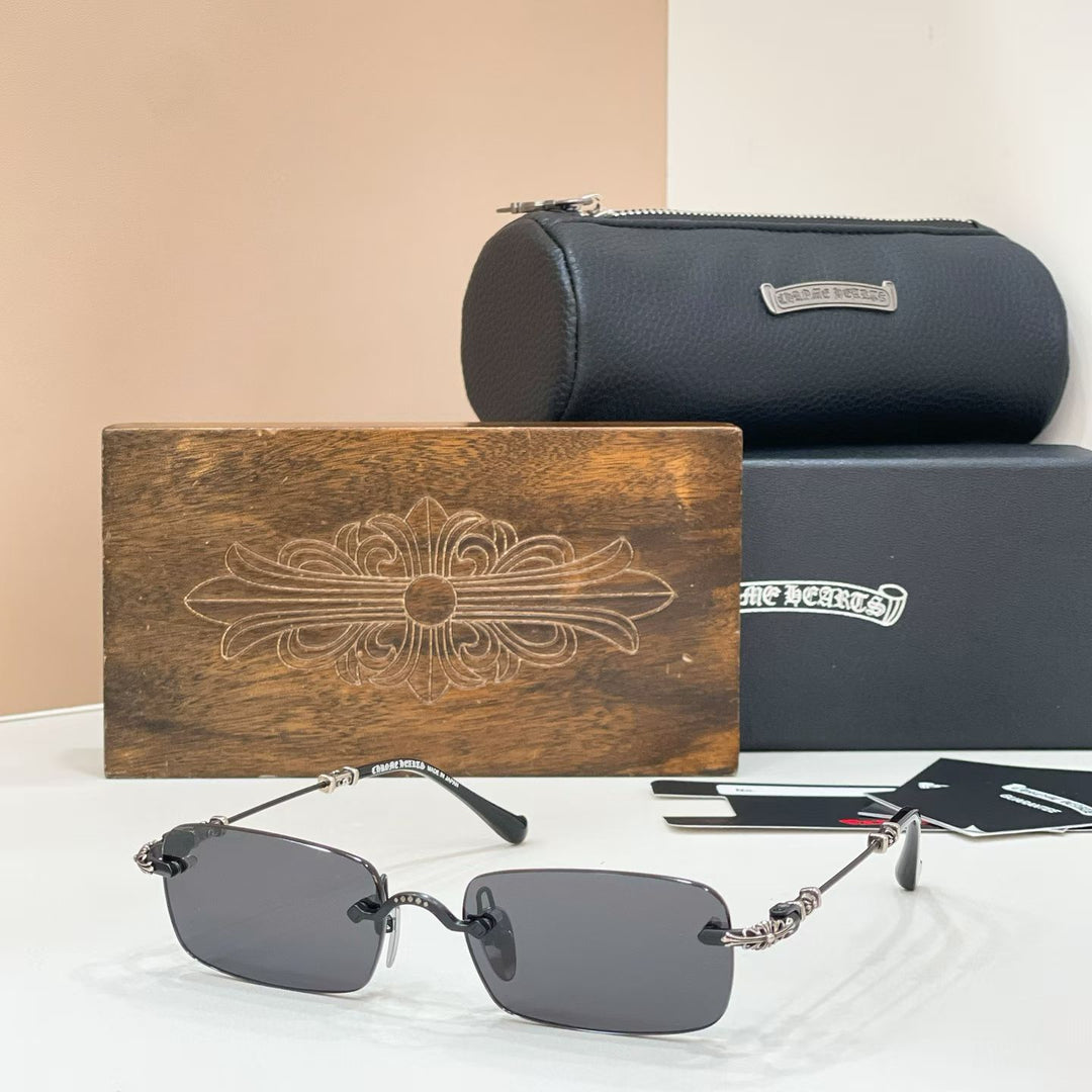 Chrome Hearts square frame PILLSIII pure titanium sunglasses