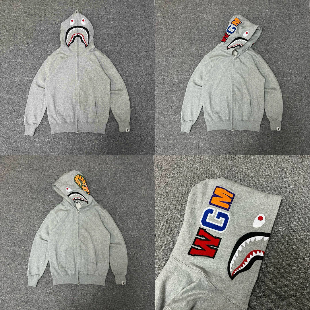 BAPE Shark head camouflage zip-up jacket