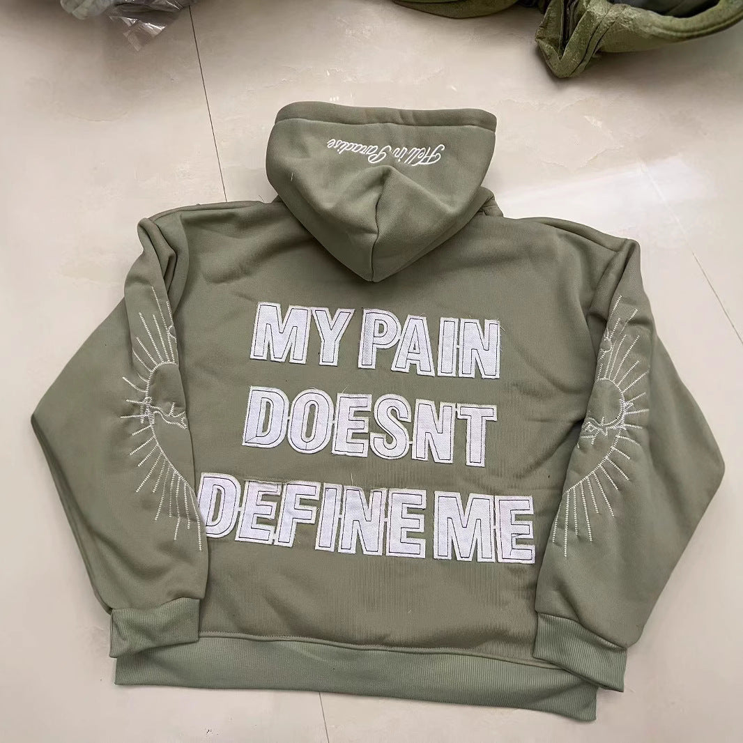 Y2K Heaven and Hell zip-up hoodie coat