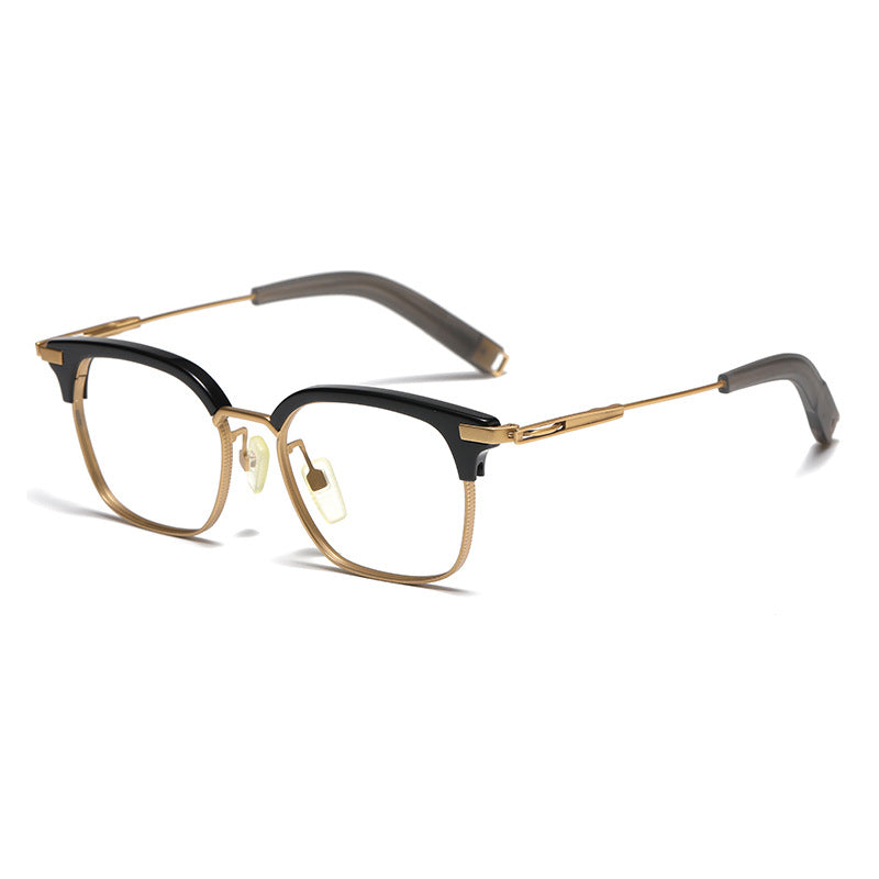 Retro Large Face Square Frame Eyebrow Frame Glasses