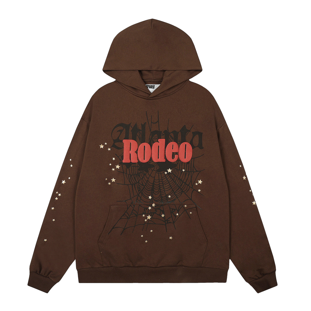 Sp5der 555555 star pattern hooded trousers and sweatshirt