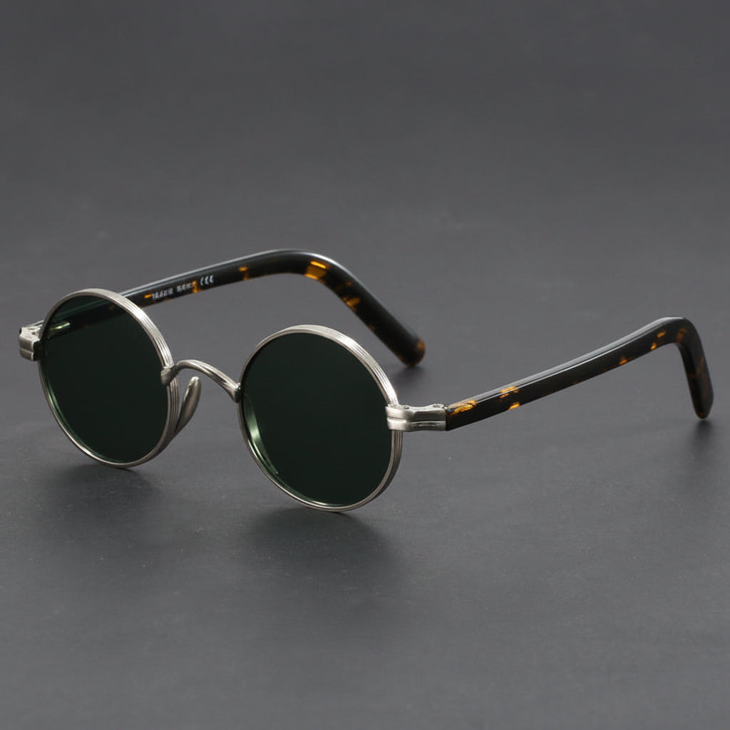 Metal-framed crystal sunglasses
