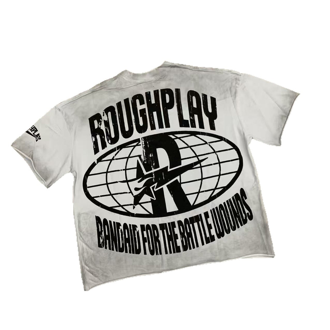 RoughPlay NYC Distressed, Ripped, and Sparkling Short-Sleeve T-Shirt