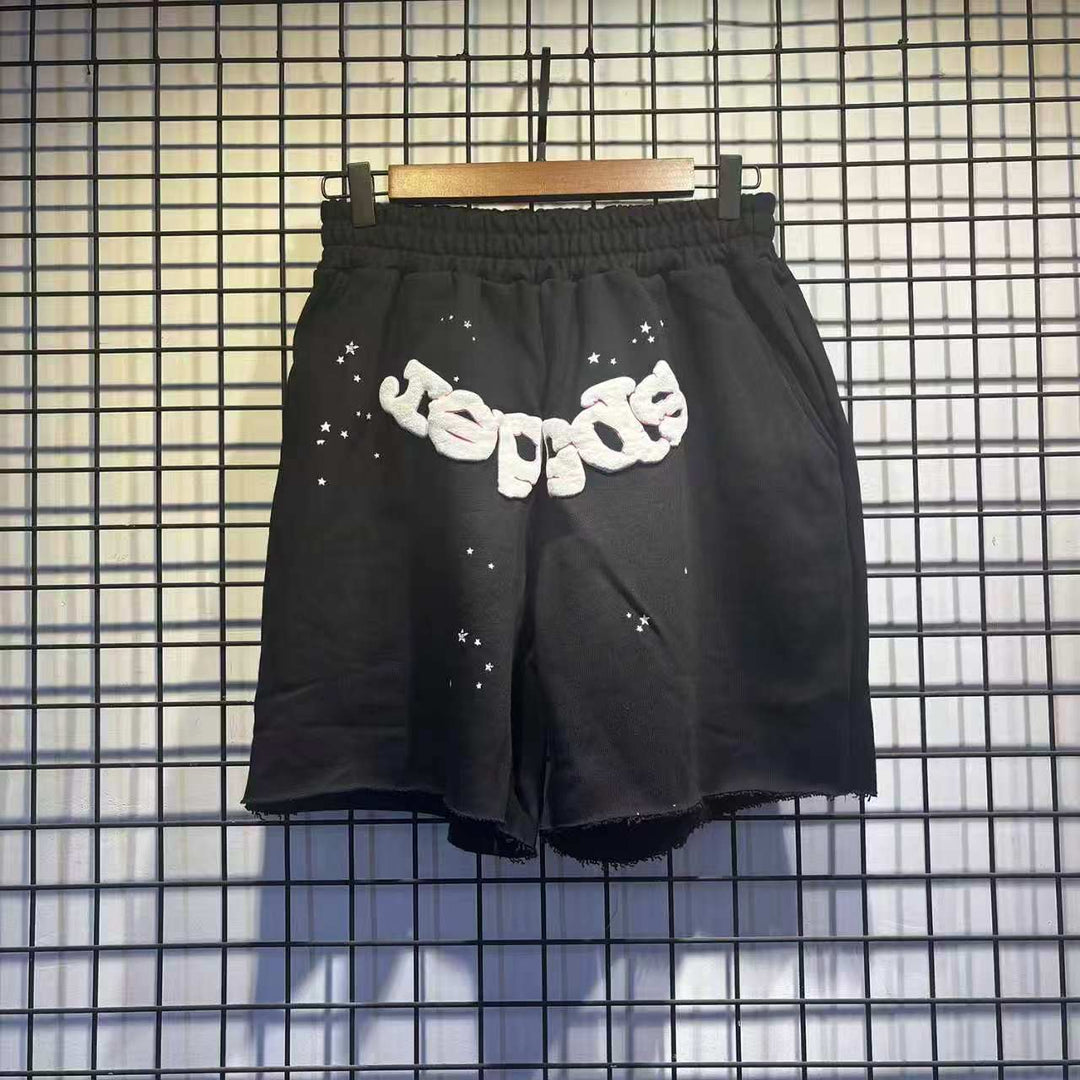 Sp5der Foam Letter 555 Shorts Sweatpants