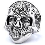 Nordic Stainless Steel Skull Ring Gothic Dark Aesthetic