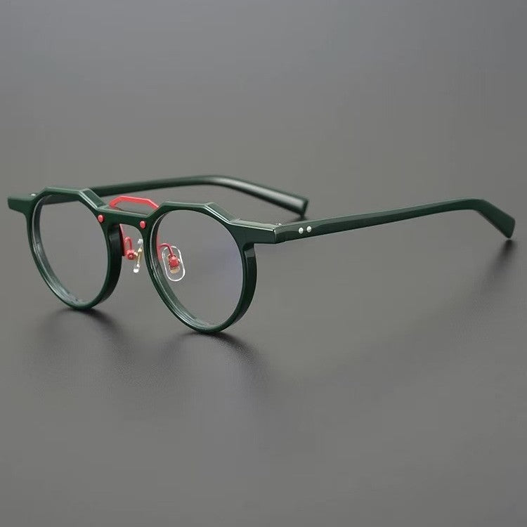 Hexagonal-rimmed aviator style sunglasses.